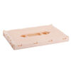 Truu Design Folding Plastic Storage Organization Crate, 12"L x 8"W x 4.5"H, Pink