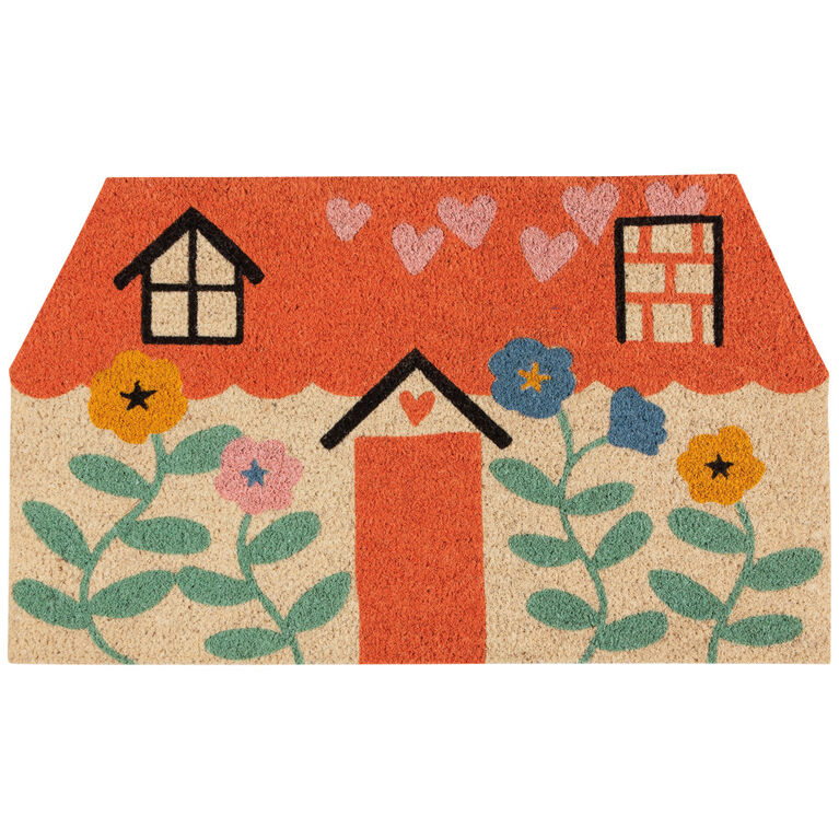 In This Together Shaped Coir Fibre Doormat