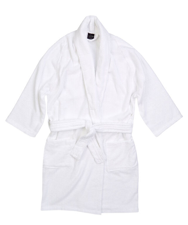 Luxor Plush Zero Twist Bath Robes S/M - White