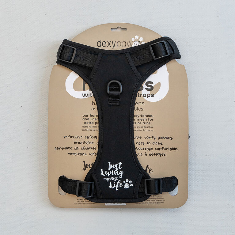 Dexypaws No Pull Dog Harness in Black - Size S