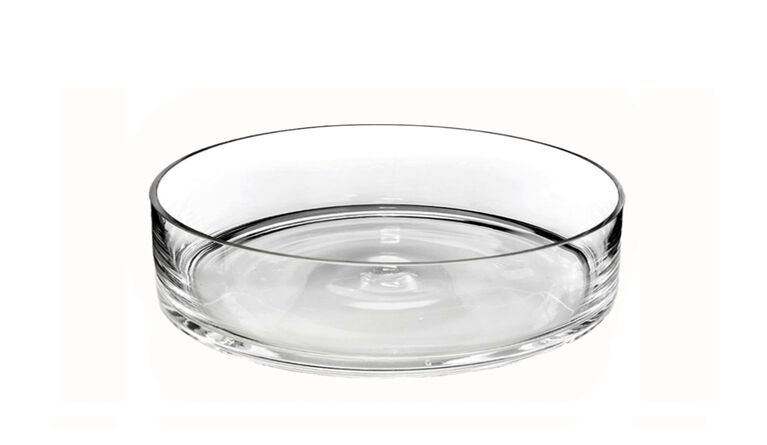 Natural Living Glass Shallow Bowl, 25Cm