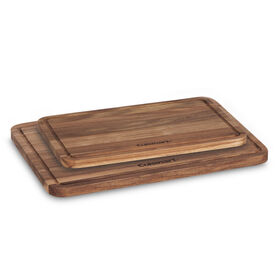 Cuisinart 2Pk Natural Acacia Wood Cutting Boards (17"X12" And 15"X10")