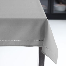 Harman Linen Look Polyester Table Cloth 52"X70"  Grey
