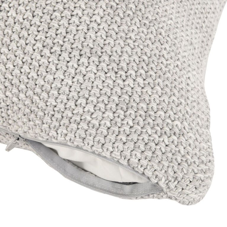 Nemcor Cotton Knit Grey 20"x 20" Cushion