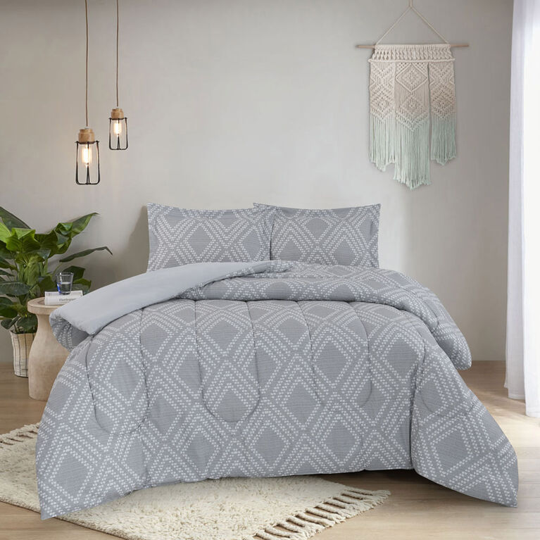 Swift Home - Printed Comforter Set Twin Dot Geo