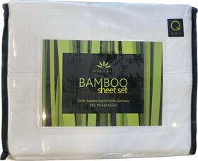 Natural Home Bamboo Sheet Set White Double