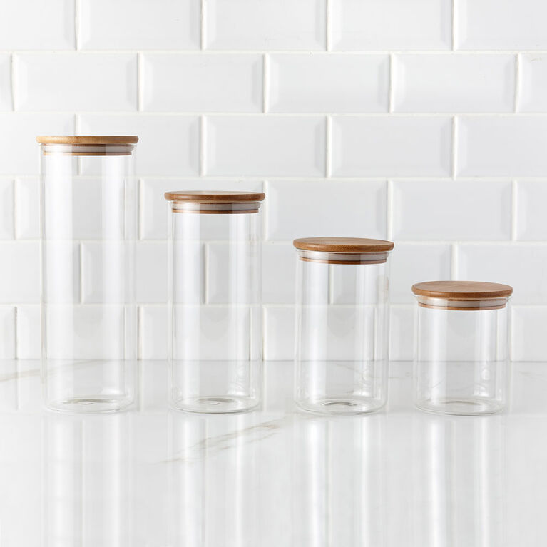S&CO Safdie Glass Jar Bamboo Lid 1L