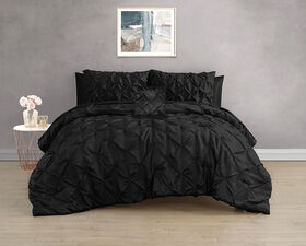 Beco Home Solstice Black  7Pc Queen Biab Comforter Set