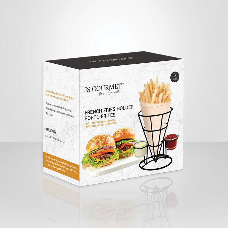 JS Gourmet French Fries Cone With 2 Bowls