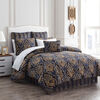 Milano Home Queen Comforter Chenille Blue