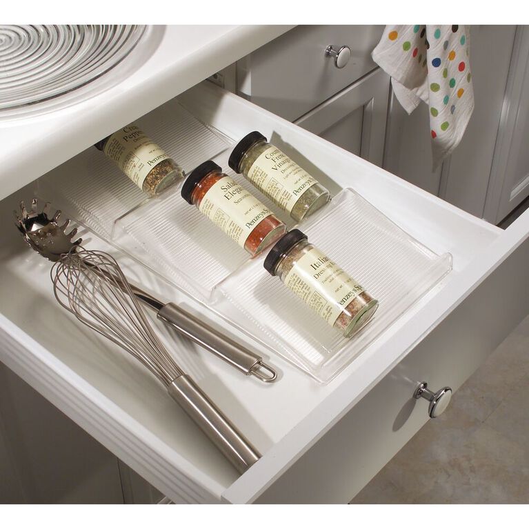 iDesign RPET Linus Drawer Spice Rack Clear