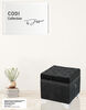 Jessar Codi Cube Ottoman Black Velvet