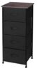 Storage Solution Black 4-Drawer Storage Tower