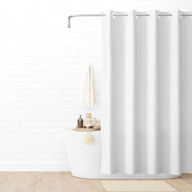 Hookless Shower Curtain Linener, 70X54"Wh