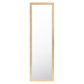 19" X 63" Maple Wood Rect Mirror