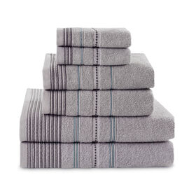 Talesma Rimini Turkish Towels, Silver Set Of 6
