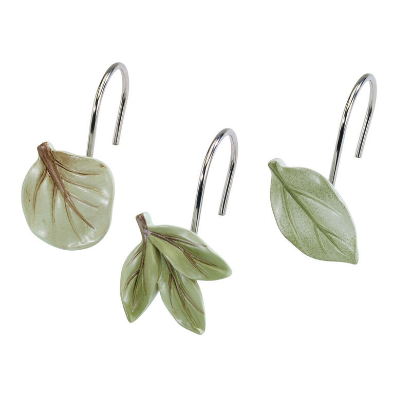 Avanti Linens Ombre Leaves Multicolor Shower Hooks