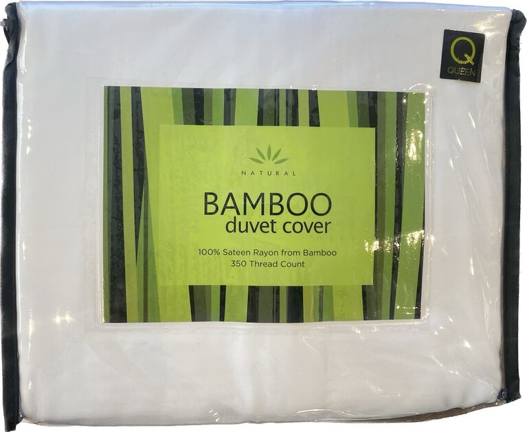 Bamboo Duvet Cover White Queen