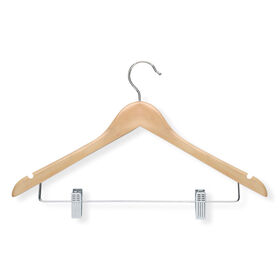 Honey Can Do Maple Clip Suit Hangers S/12