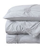 Swift Home Double/Queen Duvet Cover Set - Floral Ruched,  Light Grey