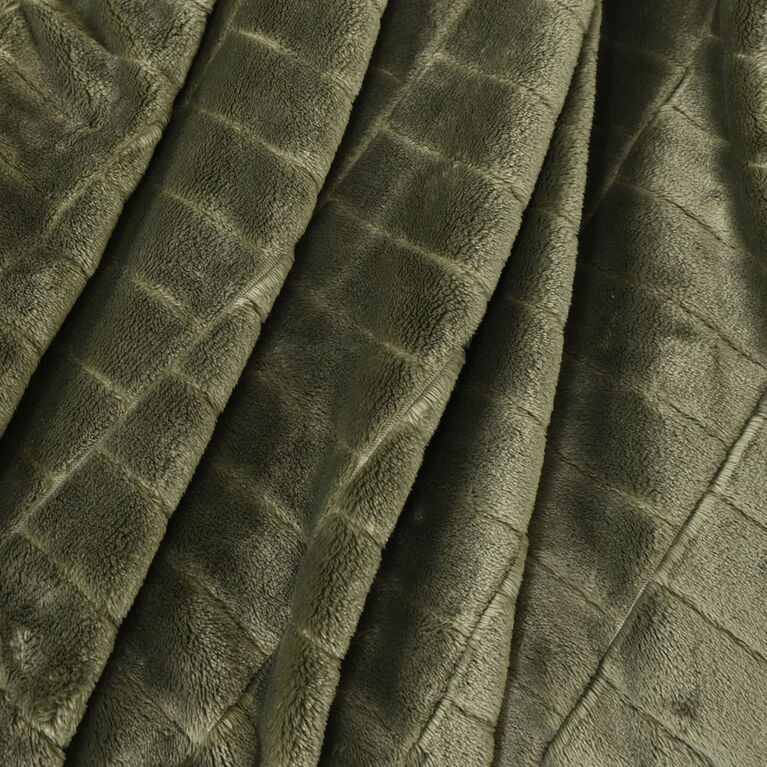 Nemcor Recycled Textured Blanket (King) - Green