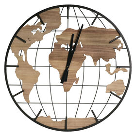 32" World Map Wall Clock