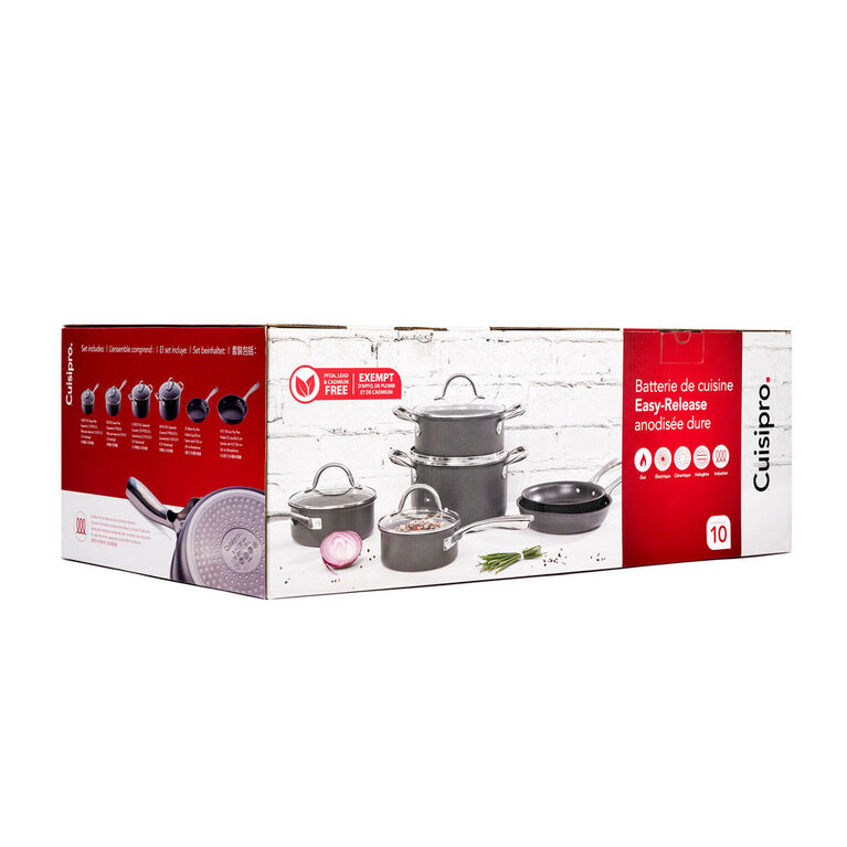 Cuisipro Non-Stick Easy Release 10 piece Cookware set
