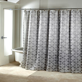 Avanti Linens Galaxy Silver Shower Curtain