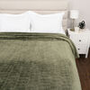 Nemcor Recycled Textured Blanket (Queen) - Green