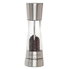 Cole & Mason Derwent Gourmet Precision 19Cm Acrylic/ Stainless Steel Pepper Mill