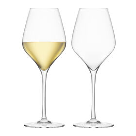 Final Touch White Wine Lead-Free Crystal Glasses - Set of 2