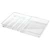 iDesign RPET Linus Cutlery Expandable Drawer Org Clear