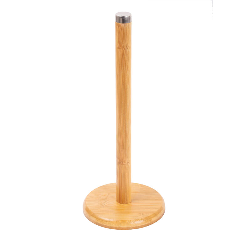 Luciano Housewares Bamboo Paper Towel Holder, 13", Beige