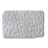 Harman Embossed Stone Memory Foam Microfibre Bath Mat 17x24" Grey