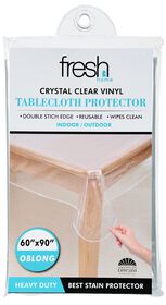 Fresh Home 60"x90" Oblong 3.6 Gauge Clear PVC Tablecloth Protector