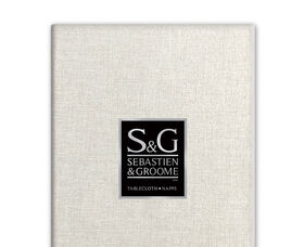 SEBASTIEN & GROOME Linen Look Tablecloth Off-White 60"X120" Oblong