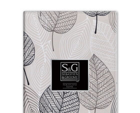 SEBASTIEN & GROOME Leaf Chic Print Tablecloth 60" Square