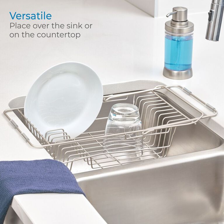 iDesign Classico Over Sink Dish Drainer  Satin