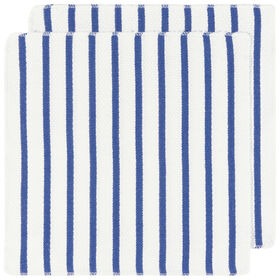 Basketweave Royal Blue Dishcloths Set of 2