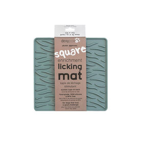 Dexypaws Textured Square Enrichment Lick Mat in Seafoam