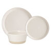 S&CO 2 Tone 12Pc Dw Stoneware Cream Dinnerware Set