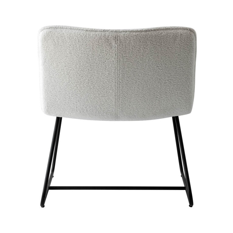 Maxwell White Lounge Chair  Bk Legs