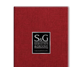 SEBASTIEN & GROOME Linen Look Tablecloth Red 54"X70" Oblong