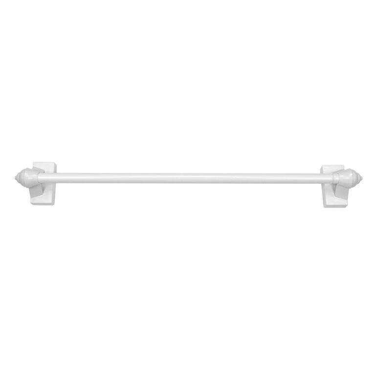 Versailles Magnetic Curtain Rod 15-28 White