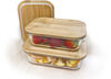 JS Gourmet 2Pc Glass Containers With Bamboo Lid
