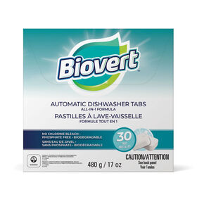 Biovert All-in-One Dishwasher Tabs (30 units) - Unscented