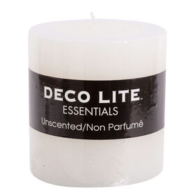 Deco Lite Unscented Pillar Candle, 3" x 3"