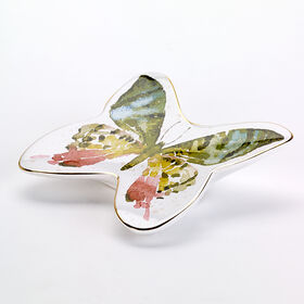 Avanti Linens Butterfly Garden White Soap Dish