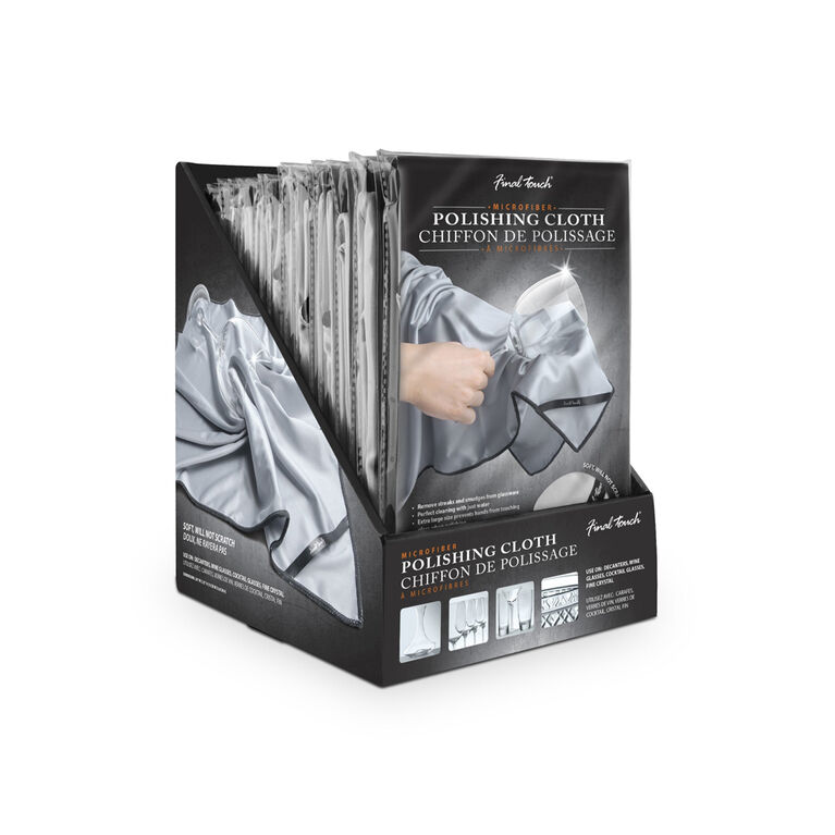 Final Touch Microfiber Polishing Cloth CDU - 12 Pieces