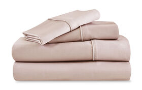 Luxor Twin Sheet Set, 400 Thread Count 100% Egyptian Cotton Sheet Set, Rosedust